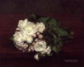 Flowers White Roses flower painter Henri Fantin Latour